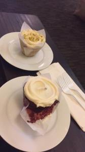 Sugar highs at Baked & Wired - pistachio and red velvet (photo credit: Kelli Jones)